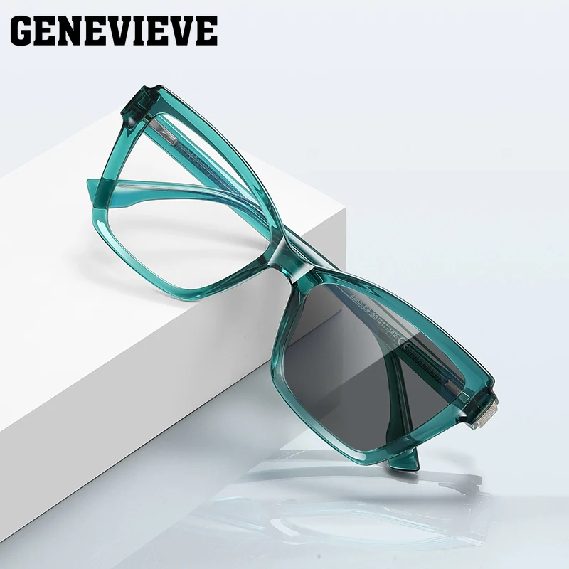 جنيف جديد بسيط المرأة عين القط تصميم مكافحة الضوء الأزرق نظارات للقراءة اللونية تخصيص وصفة طبية PFD2283 #2