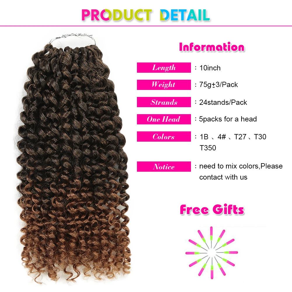 10 "onda de água do cabelo da torção da paixão curto crochê para a borboleta locs natural sintético primavera torção trança do cabelo expo cidade