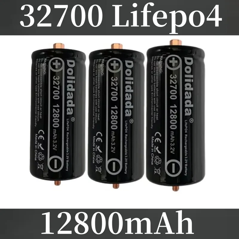 

Original 3.2V 32700 Lifepo4 Battery 12800mAh Rechargeable Batteries Professional Lithium Iron Phosphate Power Cells with Screw