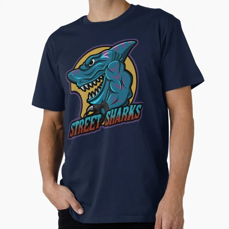 

Street Sharks! Gift T shirt for man 1103 Large size Tops Retro cartoon Streetwear Graphic Print Clothes