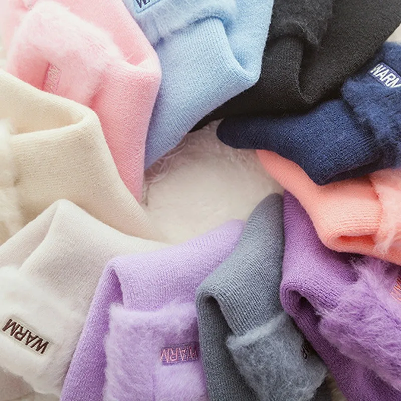 

Детские зимние носки — плюшевые толстые хлопковые носки, теплые нескользящие носки до середины икры для мальчиков и девочек