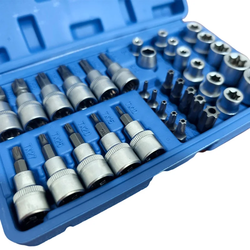 34pcs Socket Set Torx Bits Ratchet Wrench Spanner Repair Tool Kit 1/2 1/4 Drive Cr-V Steel Hand Tools for Car Auto Maintenance