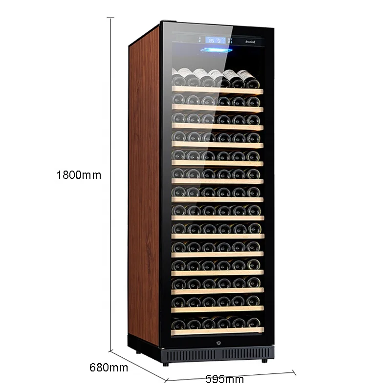 160 Bottles Wine Cabinets Storage Wine Chiller Cellar Air Conditioner for Home Bar Club Private Collection Luxury Design