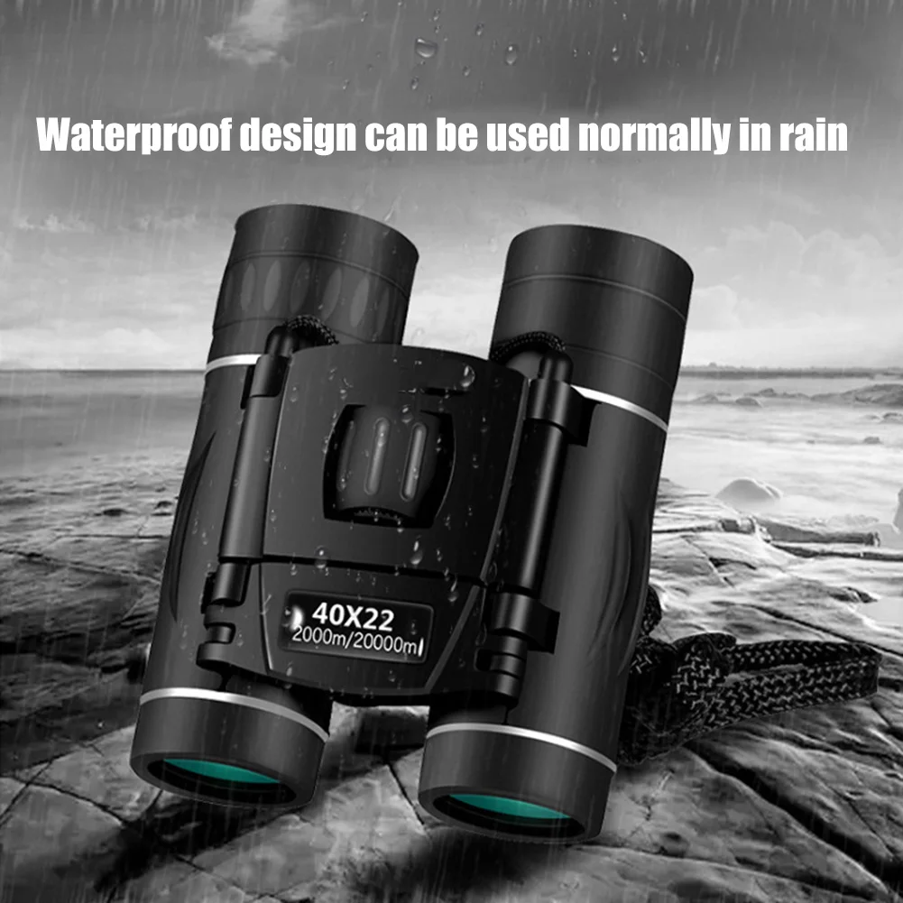 

HD 40x22 Military Binoculars 20000m Long Range Folding Mini Telescope Hunting Zoom High Quality Vision Non-infrared Glasses