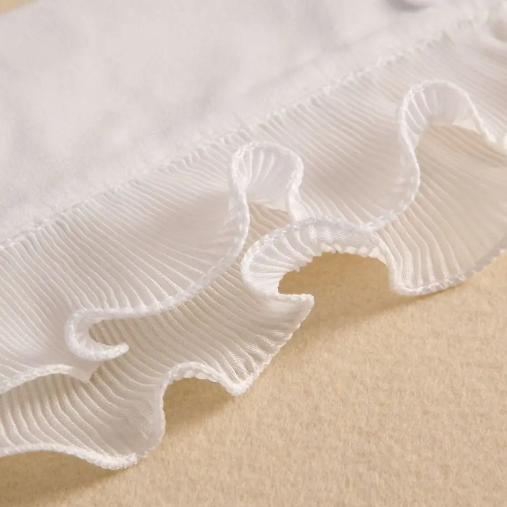 

New White Fake Cuff Pleated Detachable Wrist Cuff Adjustable Size Clothing Accessory