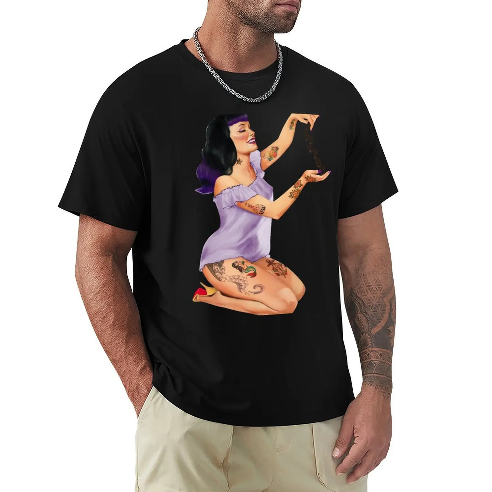 Metro&medio Designs - Cut Out Pin-up T-Shirt t shirt man designer T-Shirt