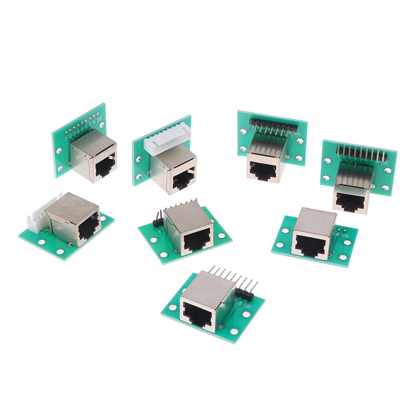 1Pc RJ45 Adapter Board To XH2.54 Modular Ethernet Connector Adapter Network Interface + Breakout Board + Pin Header-F(x)