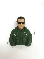 Model aircraft pilot 1/6 Jet pilots with With glasses 1/6 Scale RC Airplane Pilot Figure Model