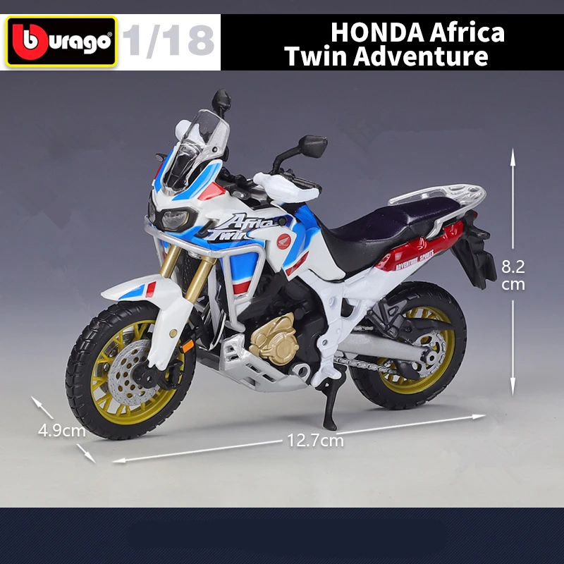 Bburago 1:18 HONDA Africa Twin Adventure Racing Motorcycle Model Simulation Street Motorcycle Model Collection Children Toy Gift