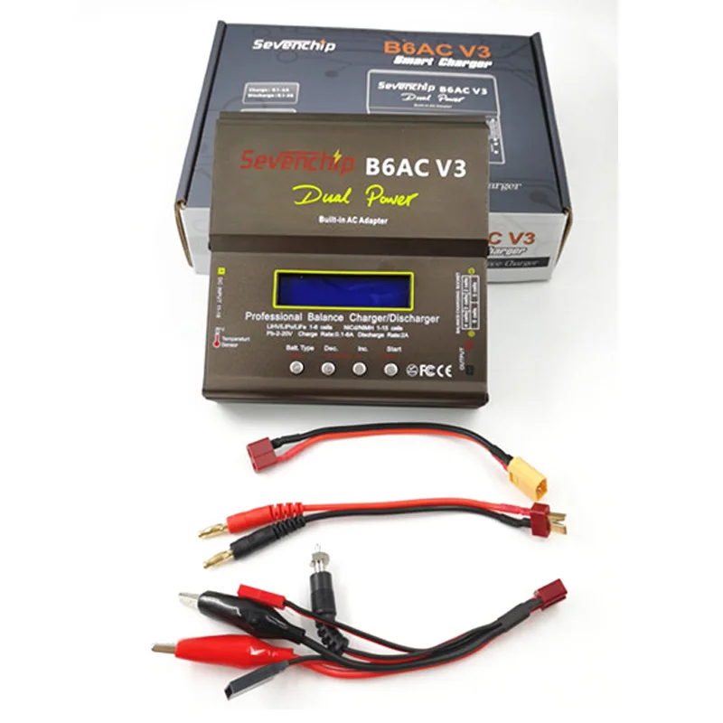 New 80W imax B6AC V3 Smart Digital Balance Charger For RC Helicopter Re-peak NiMH NiCD LiHV NiCd PB Li-ion Battery Charger