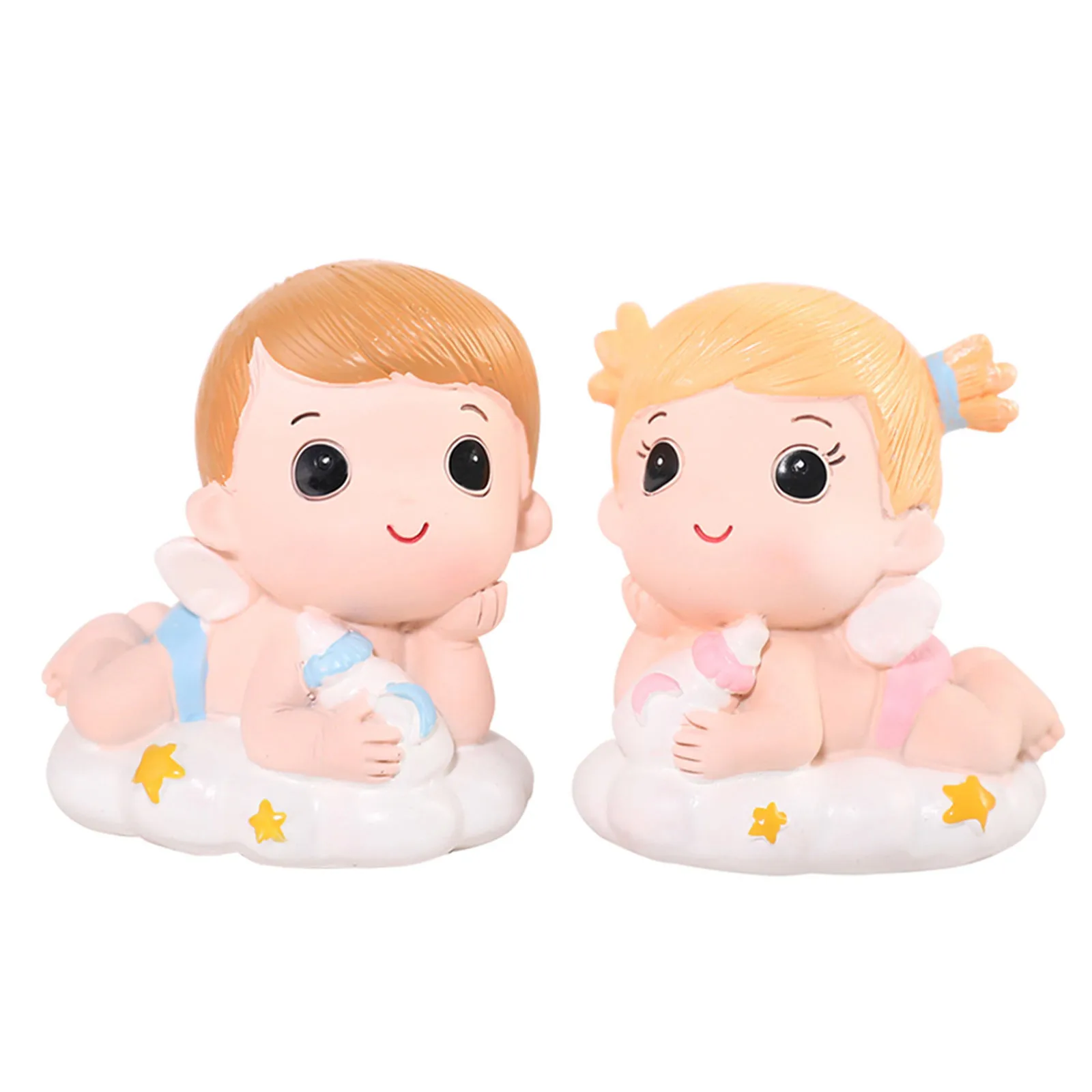 

2Pcs Princess Prince Cake Adornment Exquisite Detailed Design Cake Ornament for Birthday Celebration Joyful Party Decoration