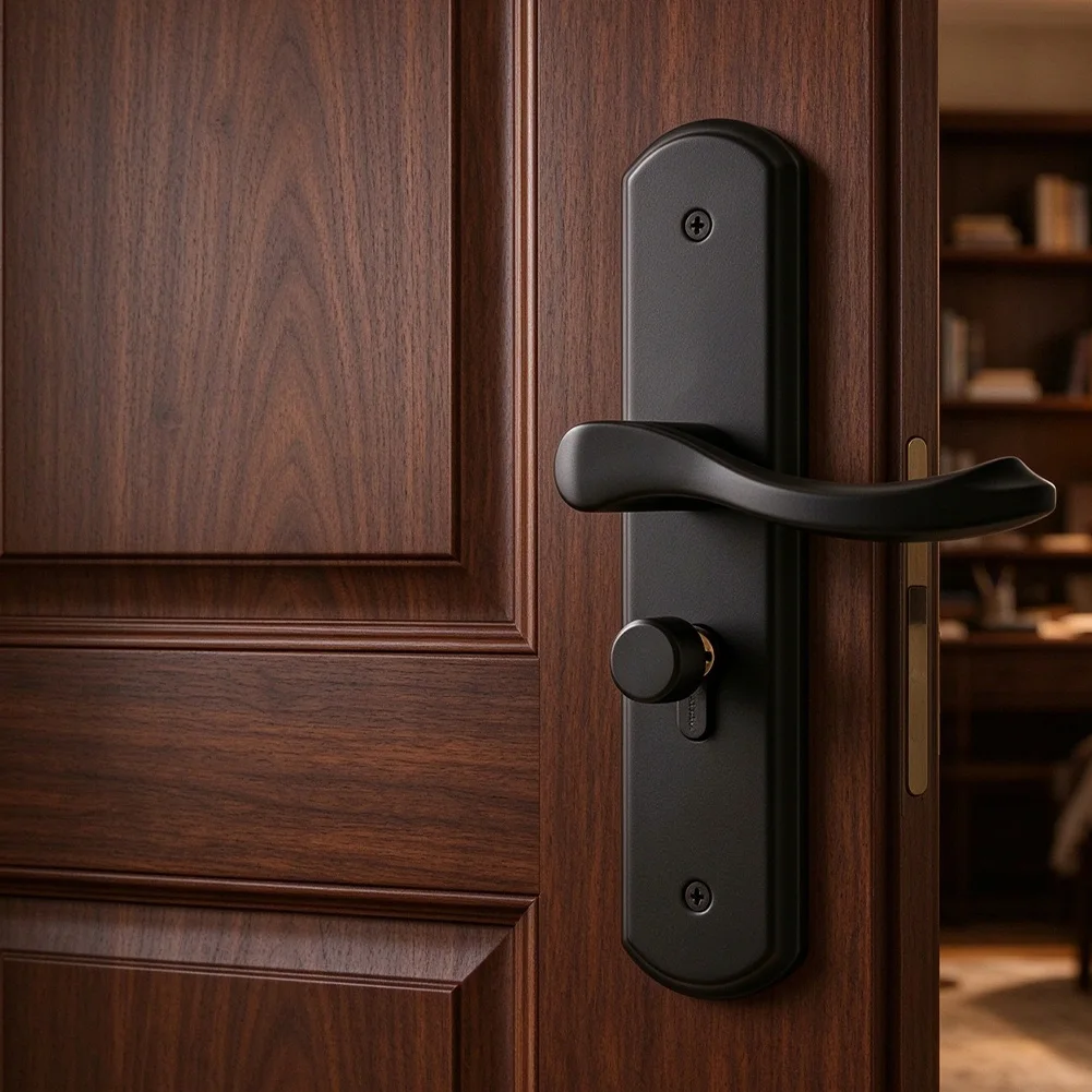 kit-de-remplacement-de-poignee-de-porte-de-tempete-avec-finition-noire-mate-corps-en-alliage-de-zinc-et-cylindre-en-laiton-massif-pour-porte