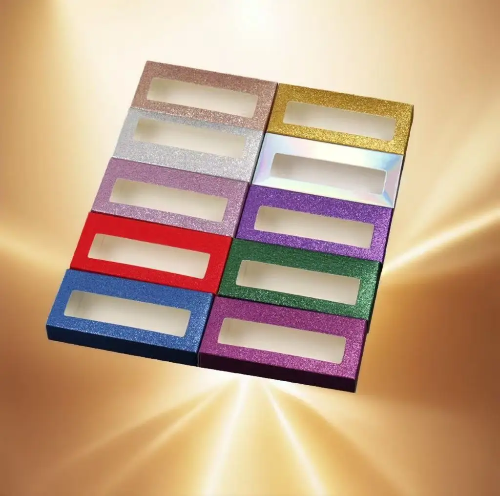 Wholesale lash boxes packaging with custom logo eyelashes cases bulk wholesale false lashes package box DIY For 8-16mm eyelash