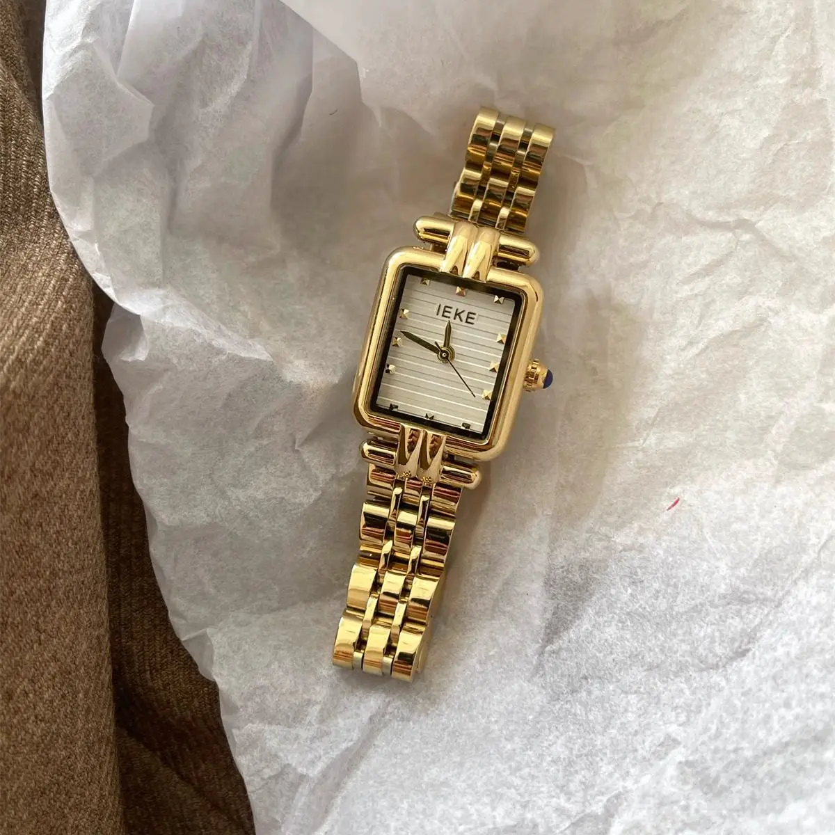 New T-Shaped Steel Strap Watch For Women, Ins-Style FashionableCompact, High-End Design, Exquisite Small Square Watch For Women.