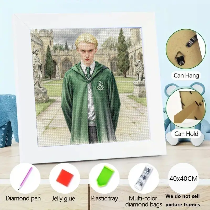 

1PC Harry Potter Draco Malfoy 5D Diamond Painting Kit Full Drill DIY Slytherin Diamond Art Rhinestone Embroidery Cross Stitch Cr