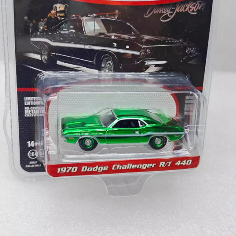GreenLight 1:64 1970 تشالنجر RT 440 مطلي بالسبائك الخضراء نموذج سيارة مجموعة عرض لعبة مزخرفة هدية