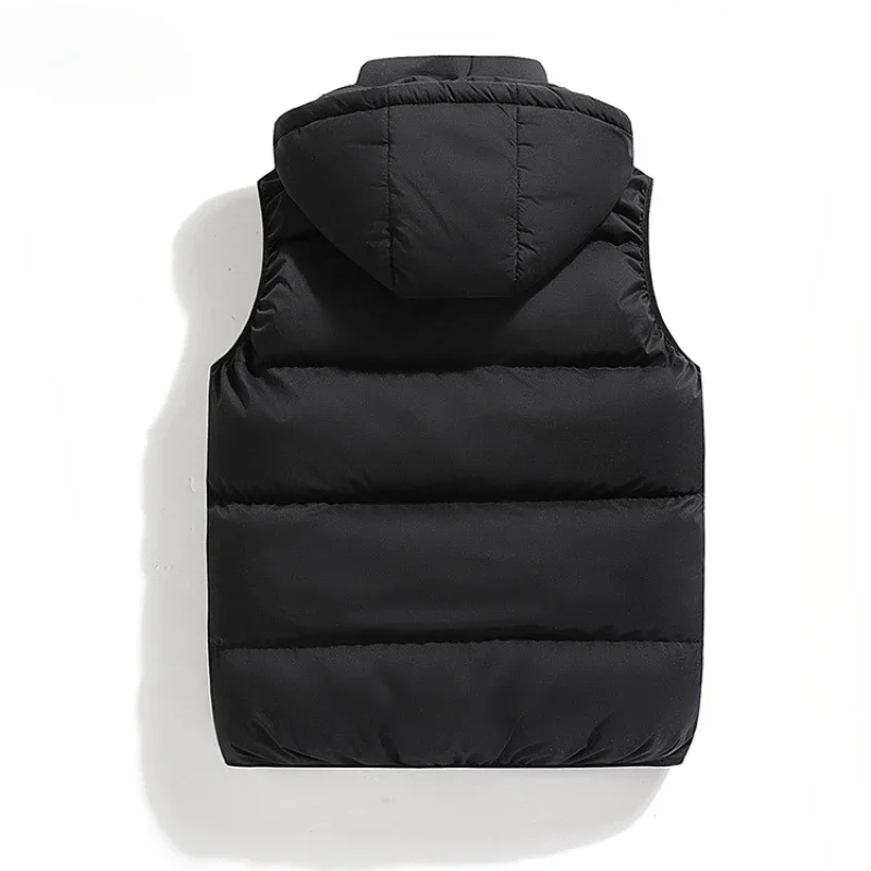 Men's Cotton Vest Fall and Winter New Hooded Large Size Vest Fashion Trend Versatile Men's Clothing