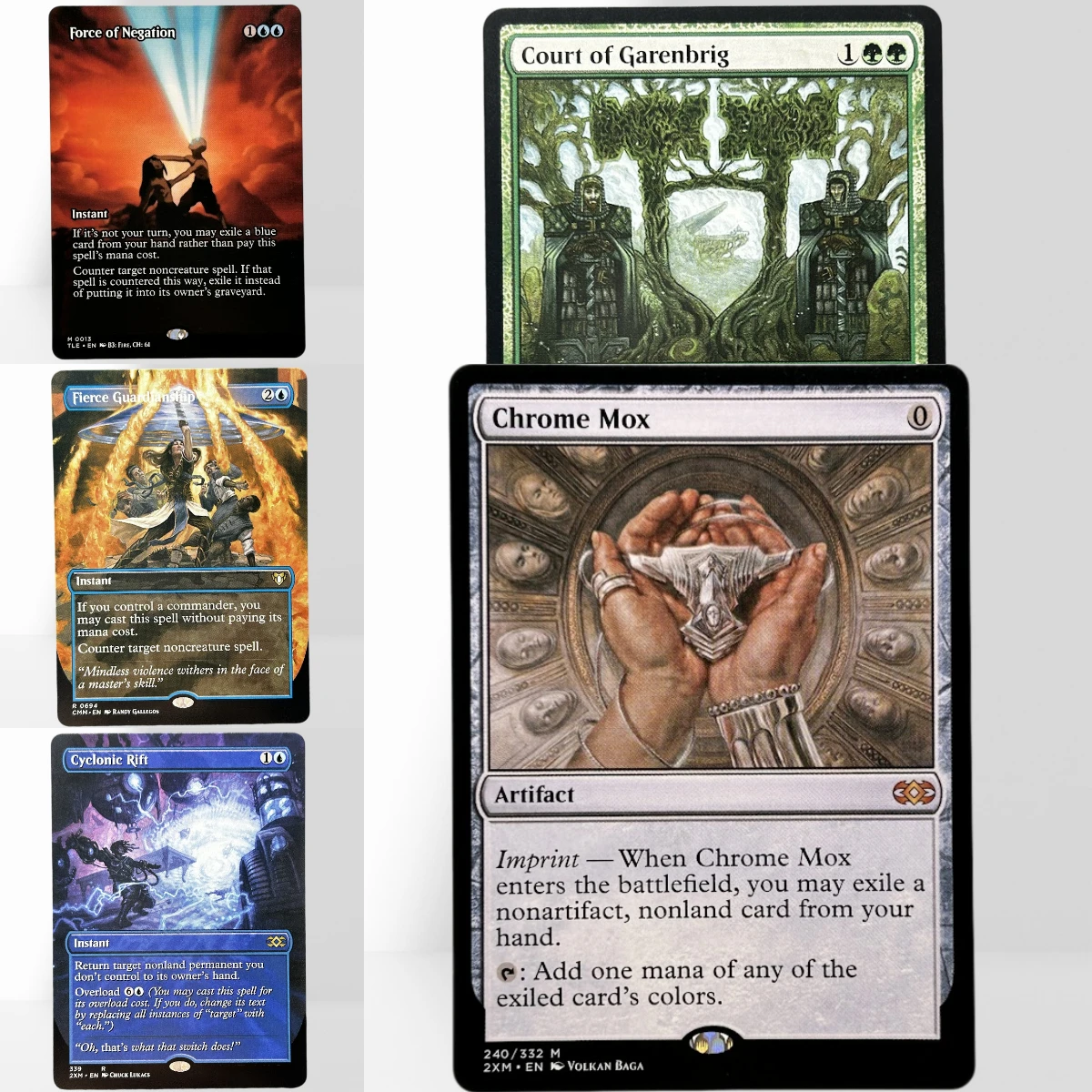HOLO46-40-4 TCG Proxy Mágico Chrome Mox Consulta Demoníaca Vigilancia Feroz Señor de Fuego Azula Cartulina Negra Alemana
