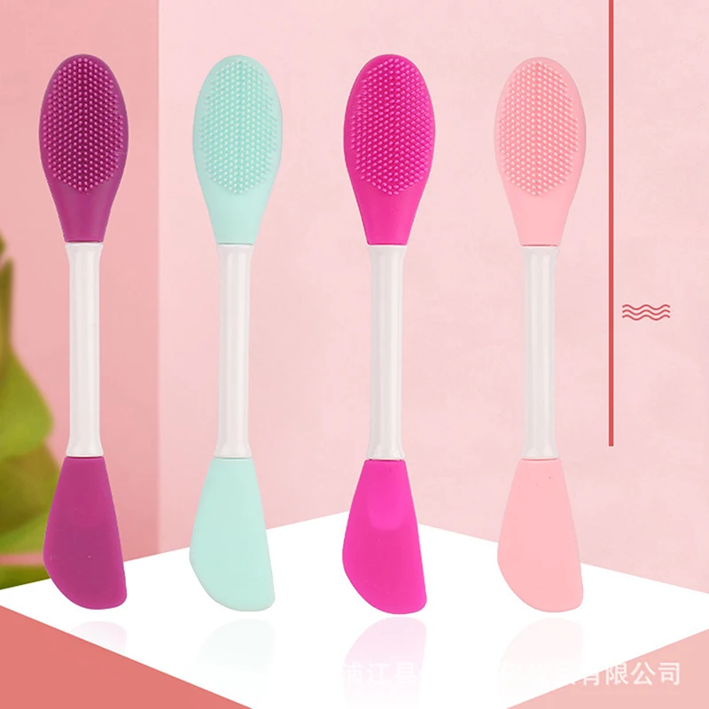 Pinceau en silicone souple multifonction pour le visage, brosse pour masque facial, outils cosmétiques, brosse propre, facile à utiliser, 1 pièce