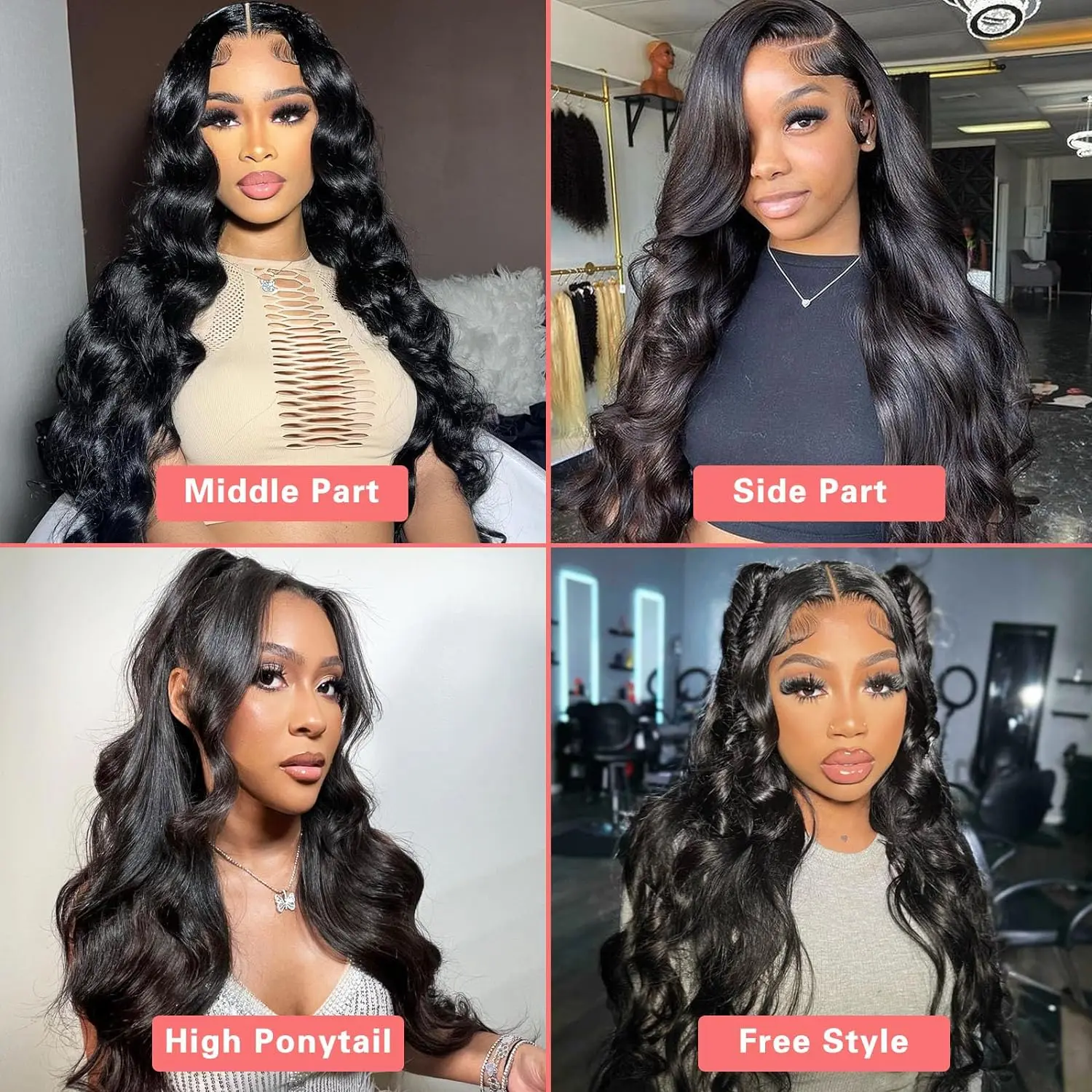 Glueless Wig Wigs for Women Body Wave 100% Human Hair Wigs 13×4 13×6 HD Lace Front Human Hair Wigs Funky Girl Factory Store