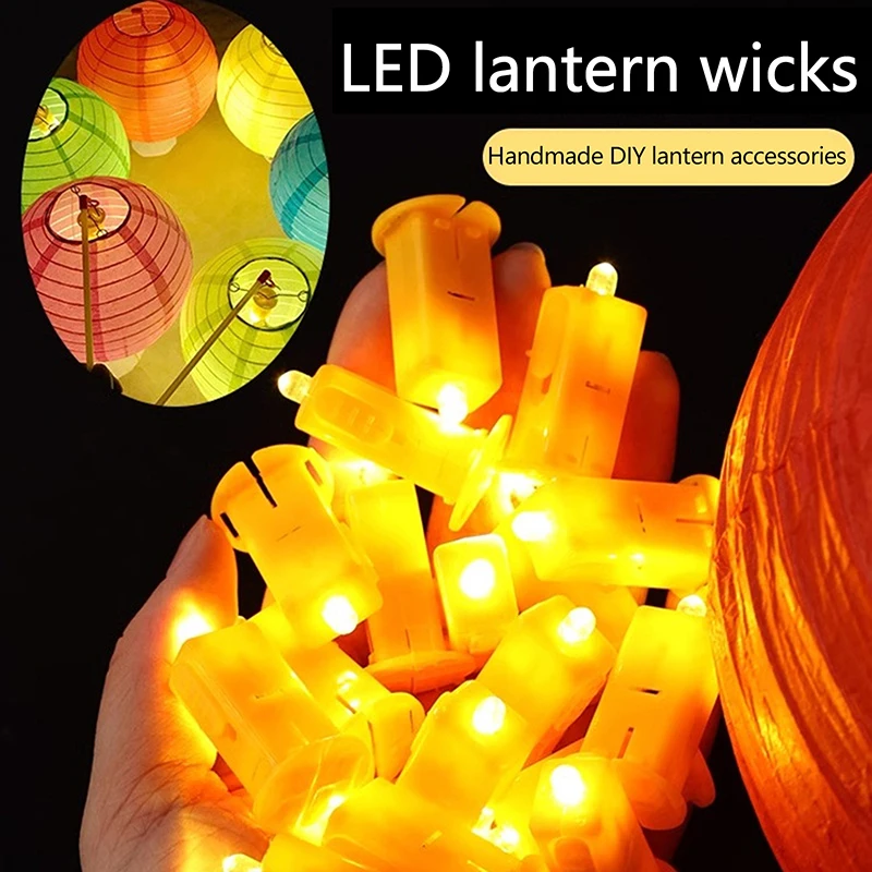 10Pcs LED Paper Lantern Wicks Balloons LED Light Electronic Battery Operated Miniature Lights Wedding Birthday Party Decoration