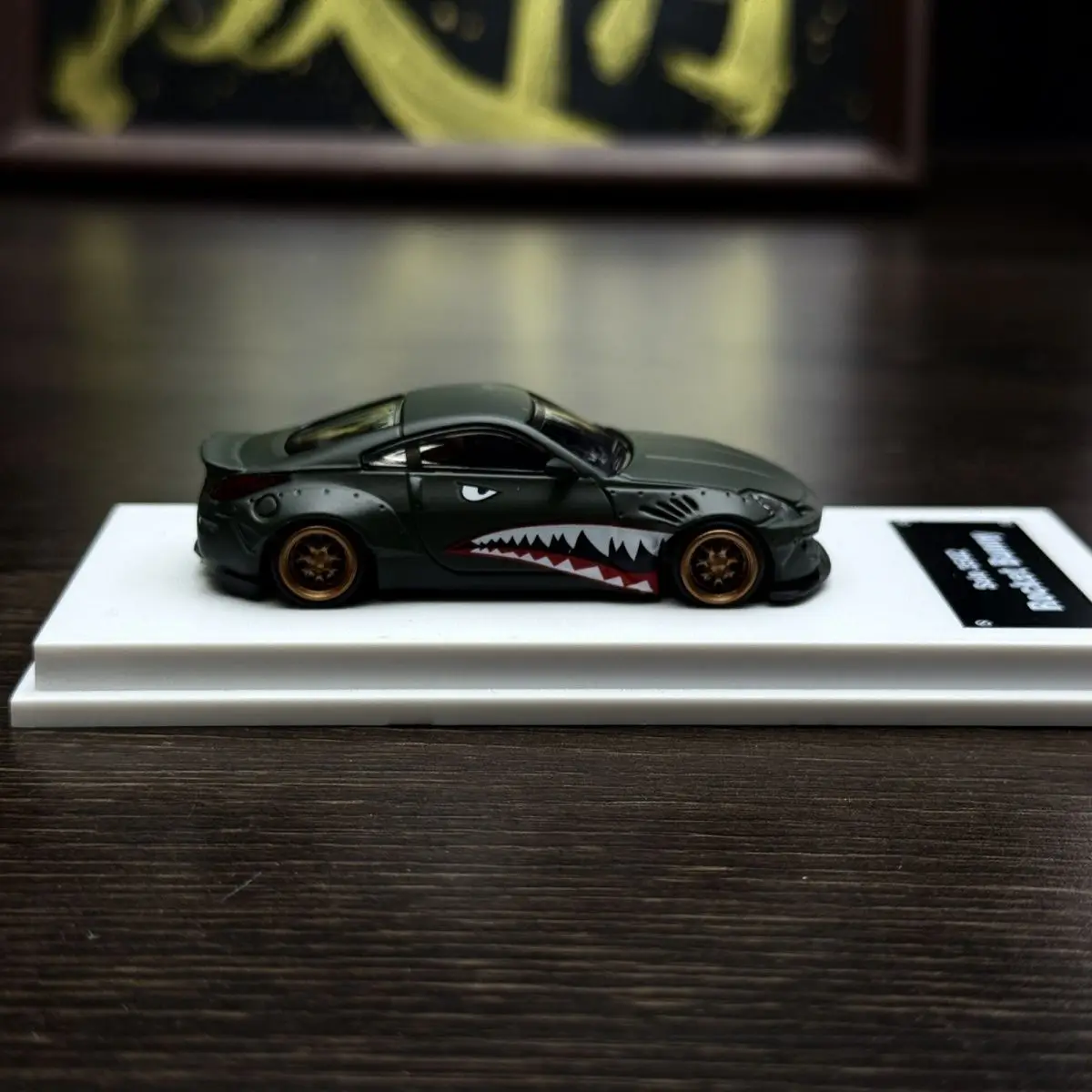 سولو دييكاست 1/64 مقياس نيسان 350Z Widebody مخصص "Apex Bite" الجبهة كبد الطبعة سبيكة نموذج سيارة لعب للأولاد هدية