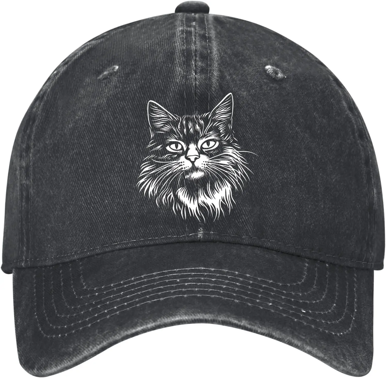 

Бейсболка с рисунком Maine Coon Cat, регулируемая неструктурированная шляпа для папы для мужчин и женщин