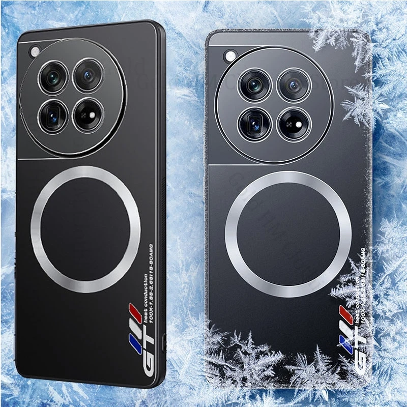 

Heat Cooling Dissipation Magnet Copper Case For OnePlus Ace 5 Pro 3V 2V Heavy Duty Protective Cover For Oneplus 13R 12 11 10 Pro