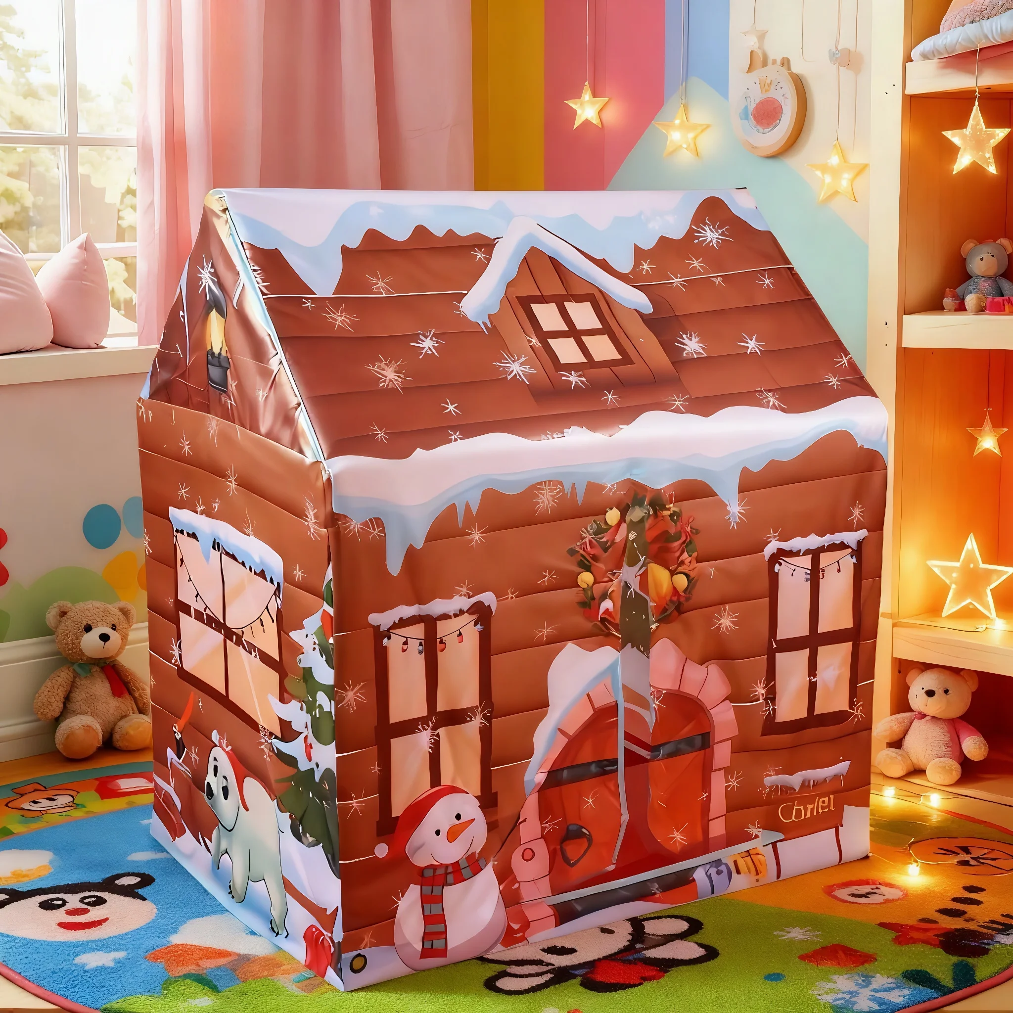 Zabawny namiot-królik dla dzieci, przenośny namiot do zabawy na zewnątrz, składany domek-zabawka, idealny prezent urodzinowy i świąteczny dla chłopców i dziewczynek, prezent na Boże Narodzenie, akcesoria nie są dołączone.