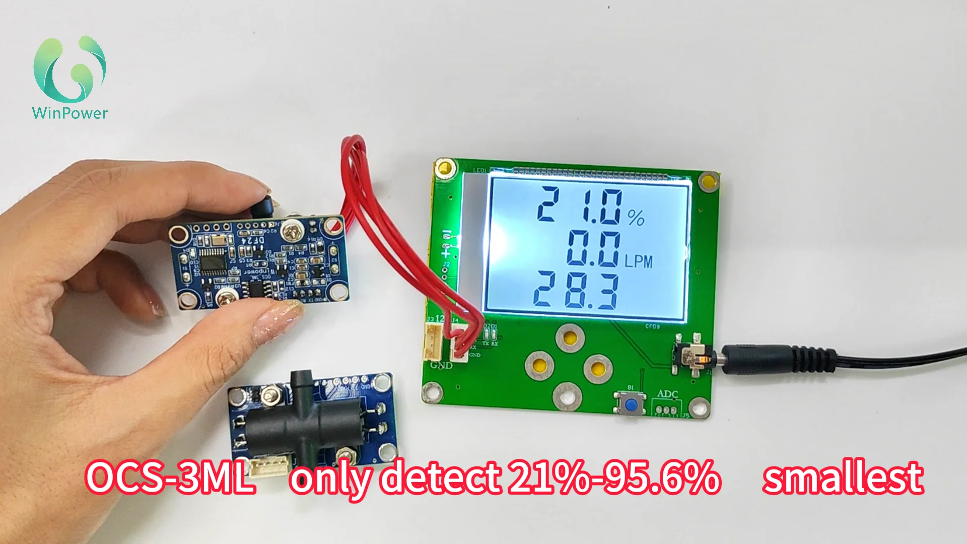 OCS-3ML  The smallest ultrasonic oxygen sensor is used to measure the concentration of oxygen concentrator