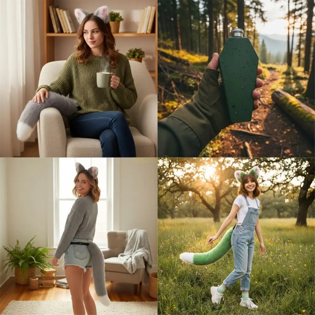 

31BF удобный набор аксессуаров для косплея с лисами, повязка на голову с ушами, хвост, костюм для вечеринки в стиле аниме,