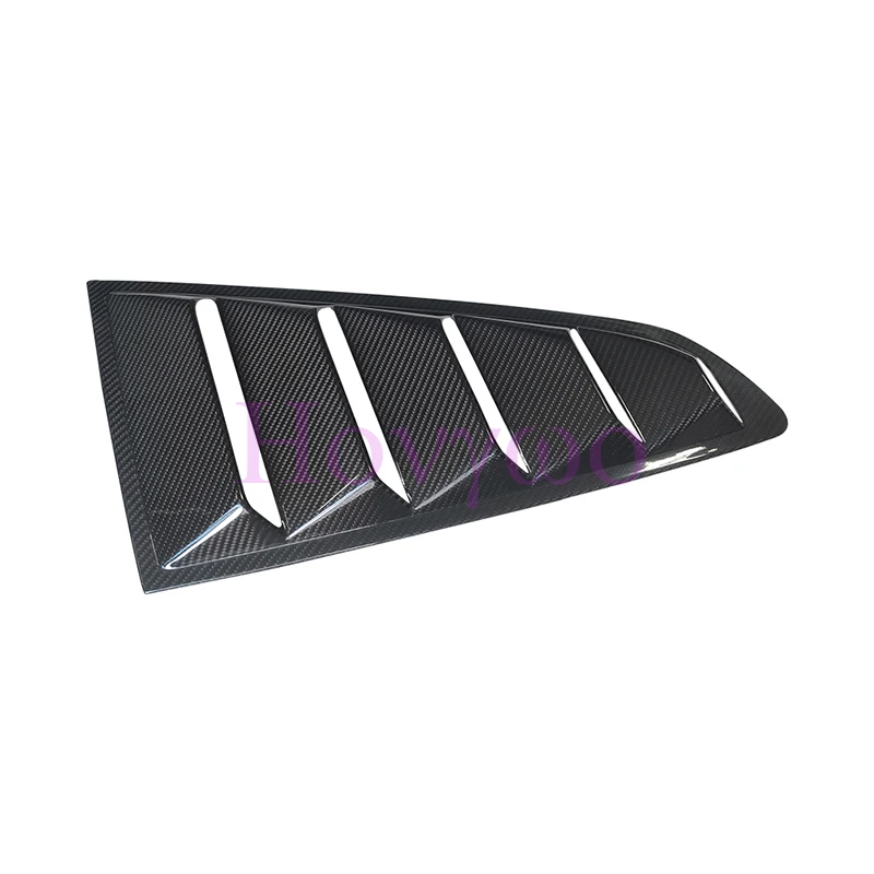 Car Accessories Real Carbon Fiber Window Rear Quarter Window Louvers Side Air Vent Cover For Ford Mustang 2015-2023 view 3