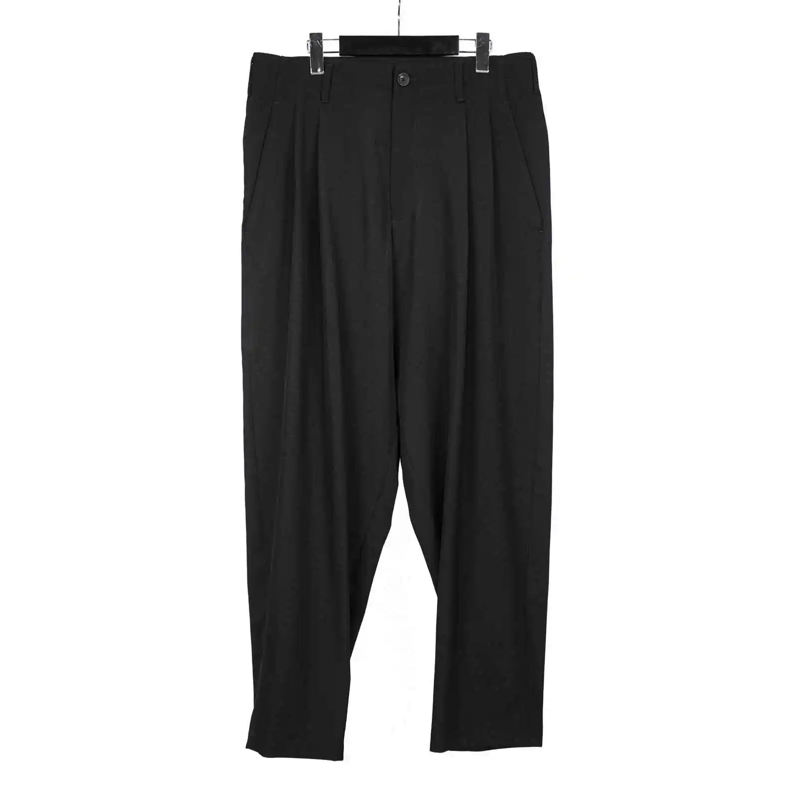 

TOP-YAMAMOTO men's trousers summer thin, loose, straight formal casual long pants with good drape, no ironing and anti-wrinkle