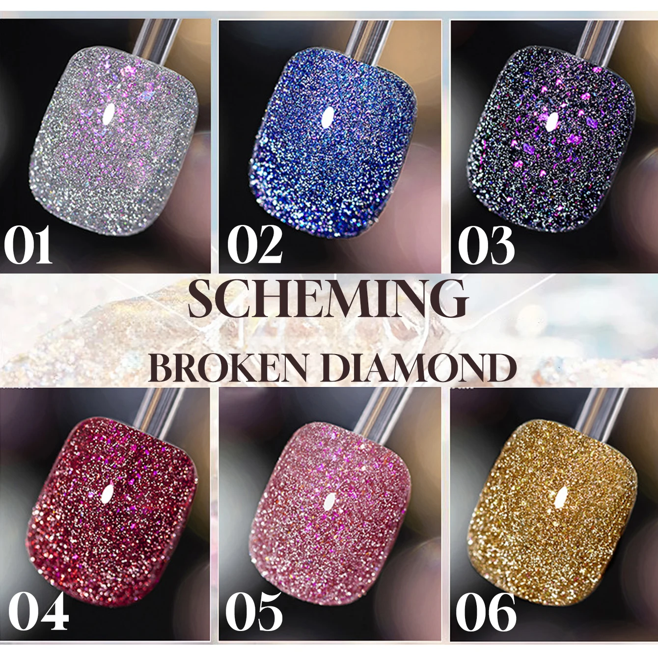 12 مللي 1 قطعة الأظافر البيضاء مبيعا وامض كسر الماس هلام طلاء الأظافر 2025 جديد ديسكو كبير الترتر ضوء ستار طلاء الأظافر #1