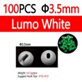 100pcs 3.5mm White
