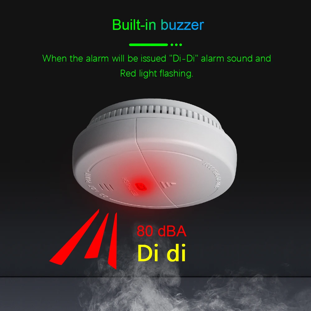 Awaywar Wireless WIFI Tuya Smoke Detector Fire Protection Portable Fire Alarm Sensors For Smart home Security Alarm System