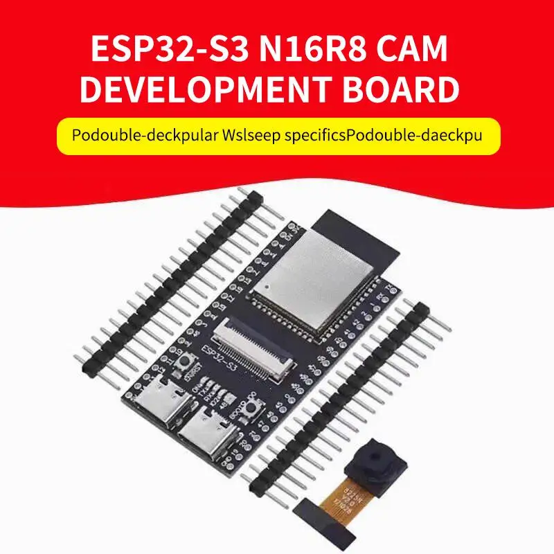ESP32-S3 CAM Development Board Onboard OV2640 Camera with WiFi Bluetooth Module for Smart Garage Door Automation