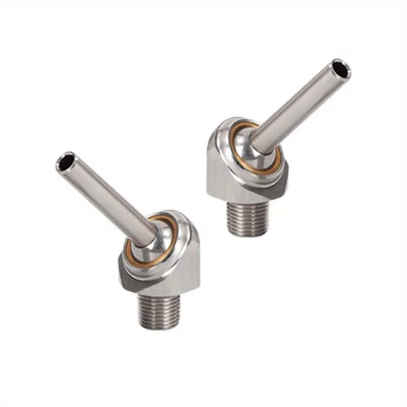 

2Pieces 1/4 PT x 30mm 304Stainless Steel Cooling Nozzle - High Pressure Adjustable360°Rotate & ±34°Swing Heavy/Oil Coolin