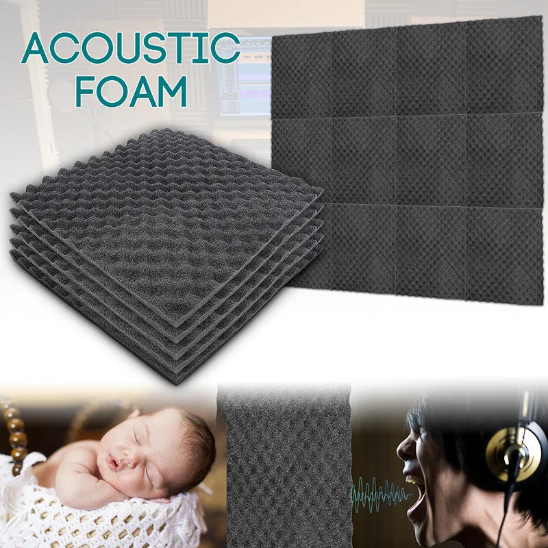 500*500*15mm Soundproof Foam Acoustic Foam Treatment Sound-absorbing Cotton Soundproofing Foam For KTV Audio Room