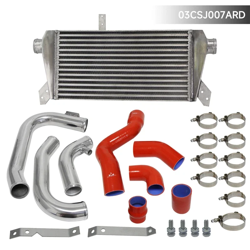 Bolt On Front Mount Intercooler Kit  For Audi A4 B6 Quattro 1.8T Turbo 2002-2006 Black / Blue / Red