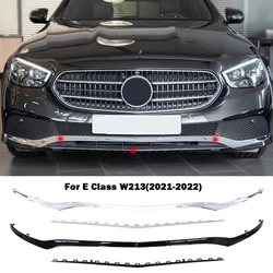 Front Bumper Lip Spoiler Fog Lamp Strip Chrome Plating Trim For Mercedes Benz E Class W213 A 2138852103 2138852203 2138851803