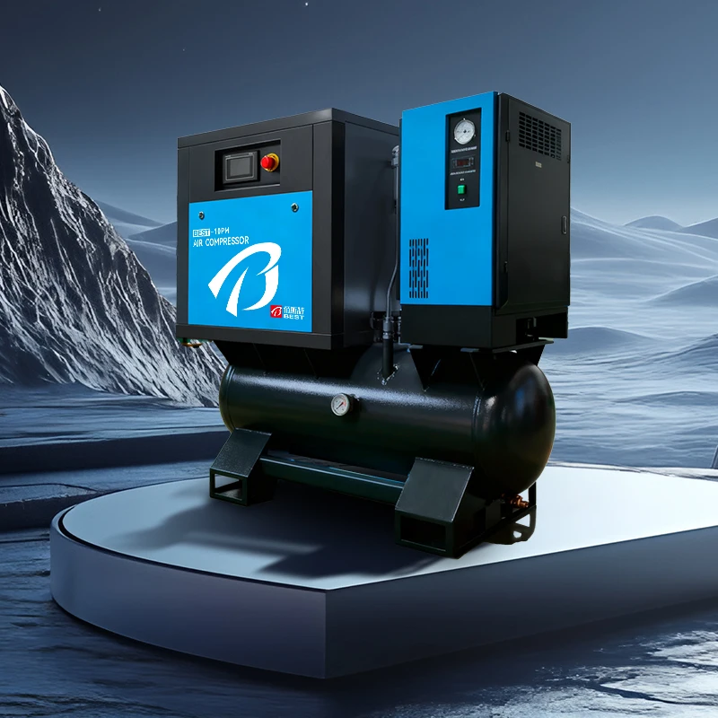 

7.5 KW 8 Bar -13 Bar 10HP Four In One Saving Space Air Compressors For Laser Cutting And Auto Repair