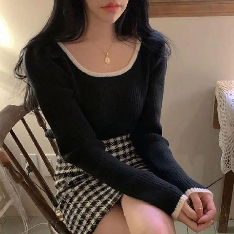 

Sweaters Jumpers Pullovers Women Pullover Y2K Blue Acrylic Printed Skeleton Wide Halloween Gothic Horror Punk Festival Party Fit