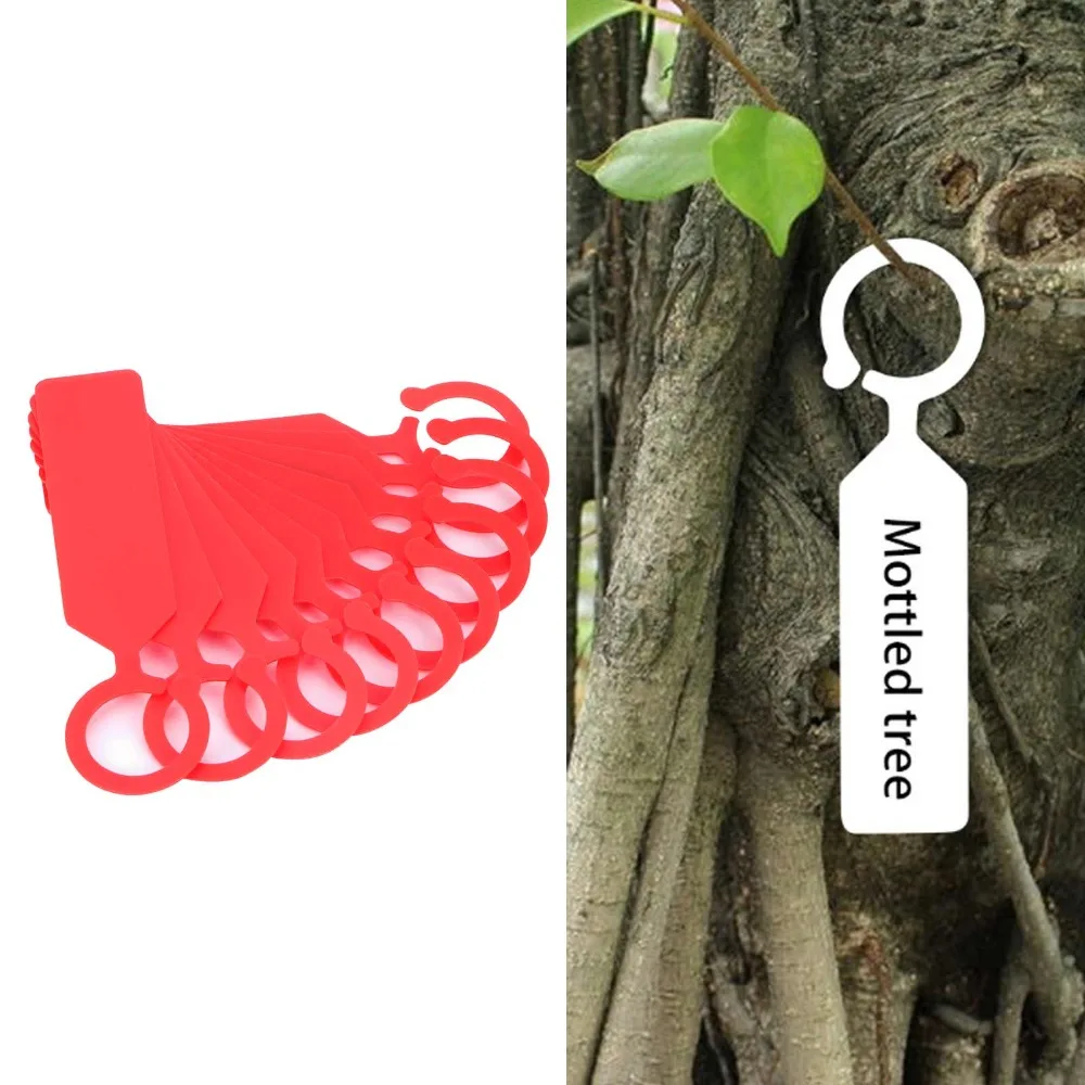 200Pcs Plastic Hanging Flower Tag Reusable Writable Plant Tree Label Lightweight Smooth Surface Hanging Name Tag