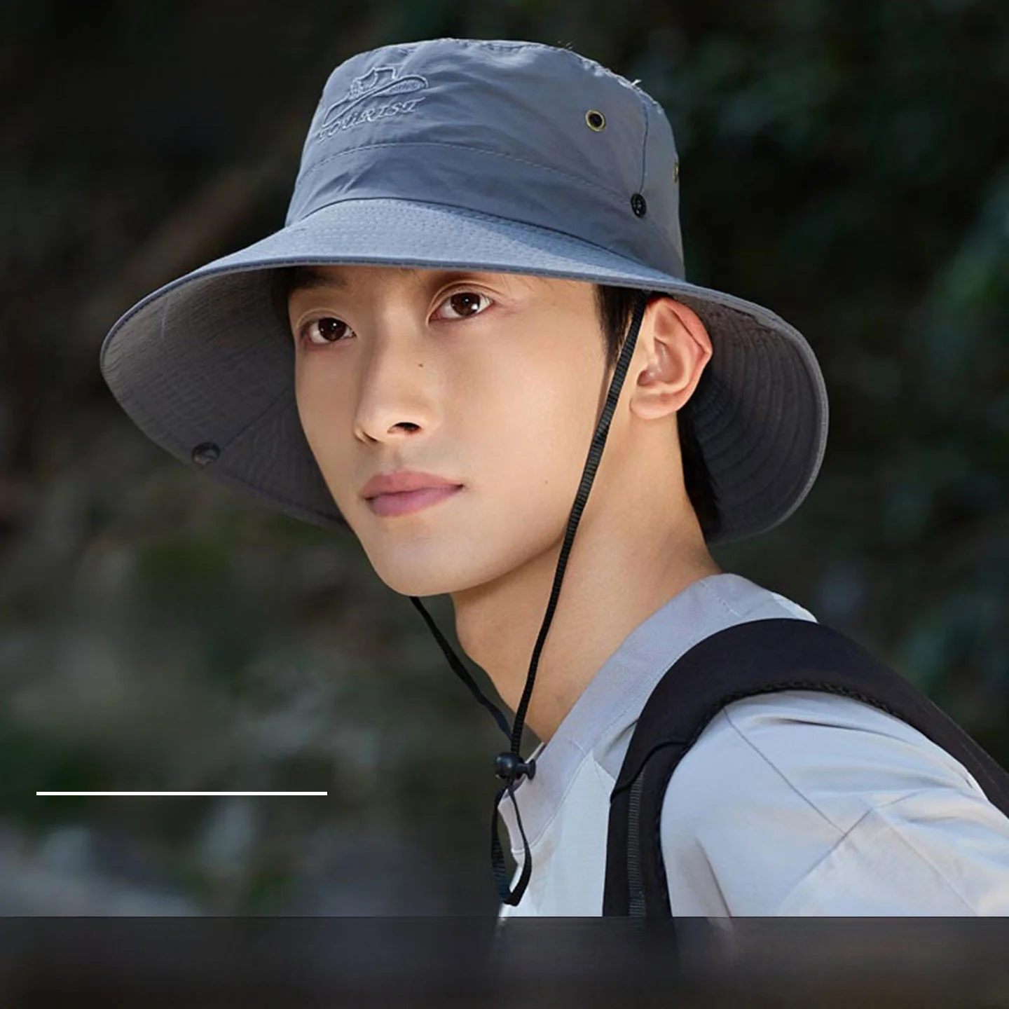 

Унисекс-кепка для рыбалки с широкими полями, для активного отдыха, альпинизма, солнцезащитная, с регулируемым ремешком, в корейском стиле, осенний модный аксессуар