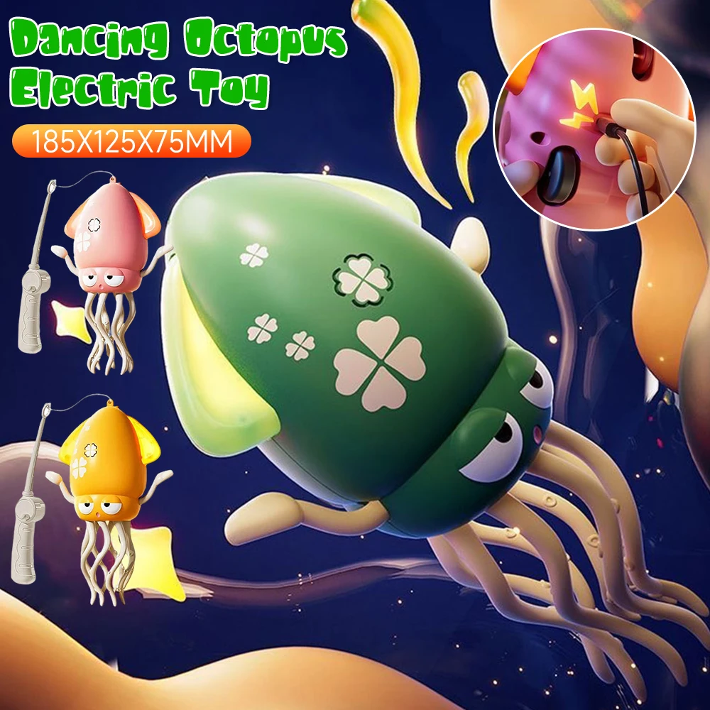 Dança polvo brinquedo elétrico com música & luzes brinquedos de descompressão automático evitar obstáculos barriga tempo brinquedos crianças presentes