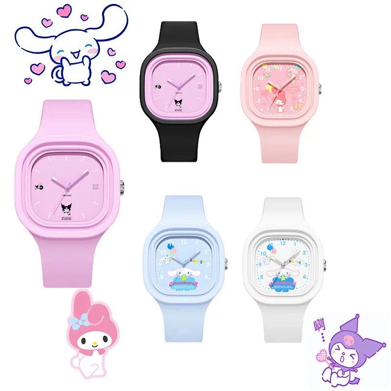 Montres à quartz 3D HelloKitty, figurines d'anime Kuromi My Melody, montre tendance pour femmes, étanche, cadeaux d'anniversaire pour enfants