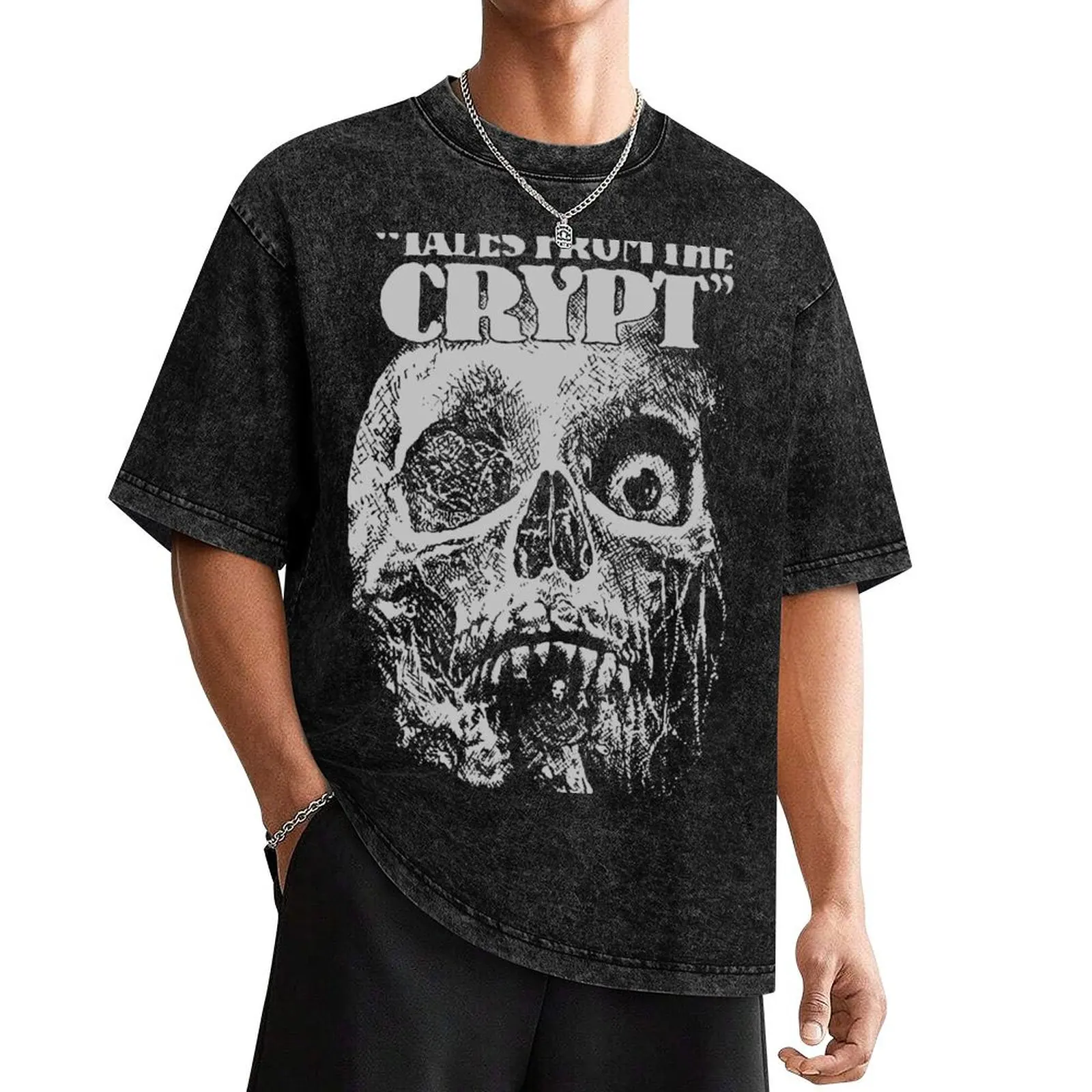 Tales From The Crypt - Skull T-Shirt for a boy plus size clothes Short sleeve tee mens clothing