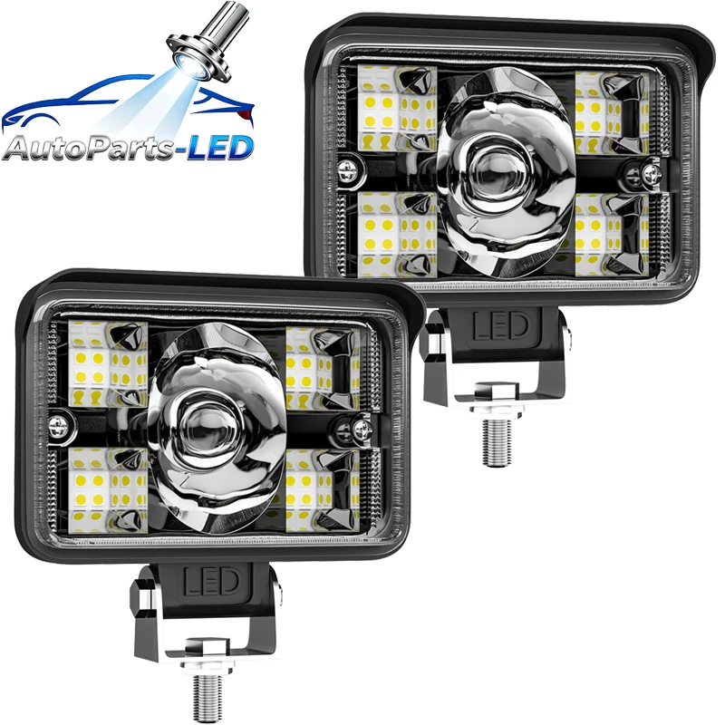 

4pcs 12000LM 78W 3inch LED Dual Color White Yellow Laser Work Light Fog Light Motorcycle off Road Vehicle Spotlight