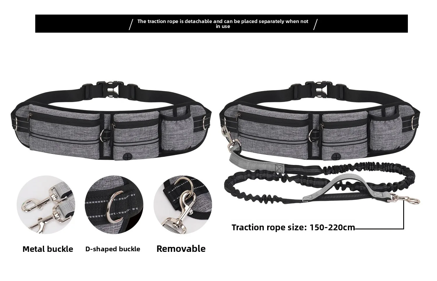 Outdoor Dog, Large Dog Explosion-proof, Running Fitness Sports Fanny Pack, Including Leash.